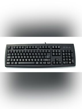 Solidus peripherals Black Wired Full-Size USB Keyboard with Numeric Keypad